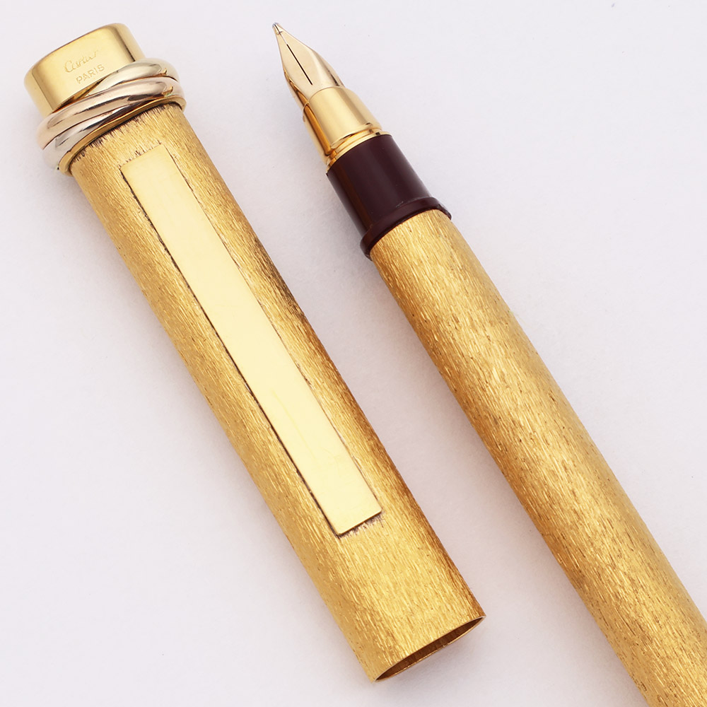 Must de Cartier Vendome Trinity Fountain Pen - Brushed Gold
